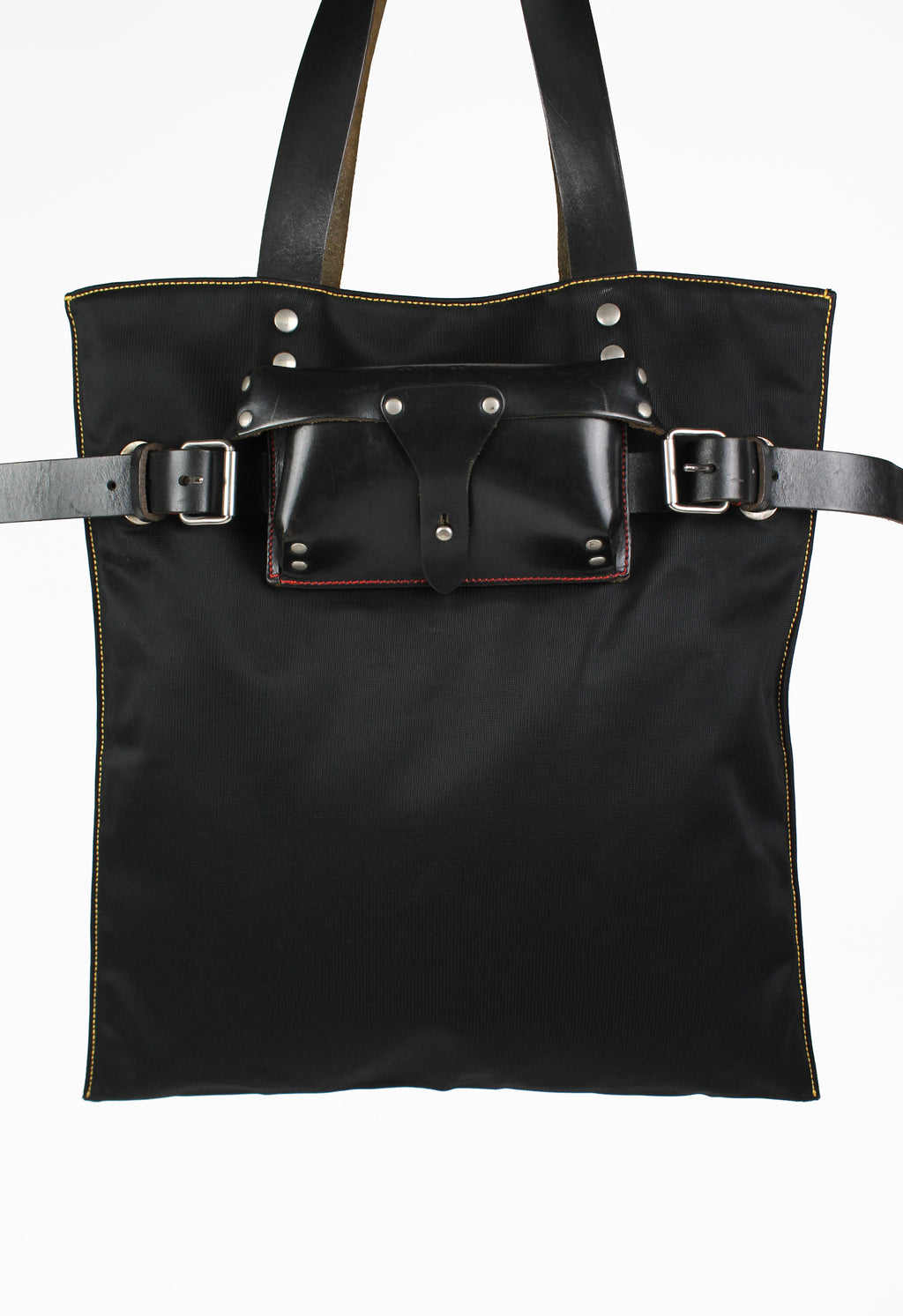 MIU MIU BELTED LEATHER SUNGLASSES CASE TOTE BAG