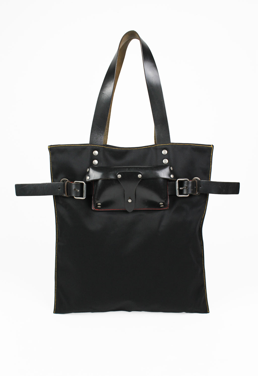 MIU MIU BELTED LEATHER SUNGLASSES CASE TOTE BAG