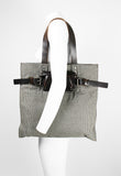 MIU MIU BELTED LEATHER SUNGLASSES CASE TOTE BAG