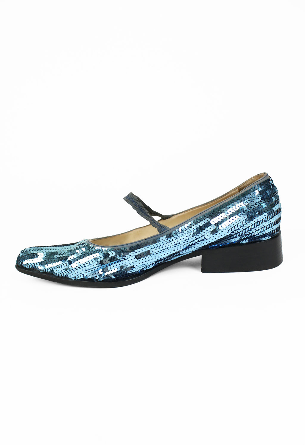 MIU MIU FW 1997 BLUE SEQUIN SHOES