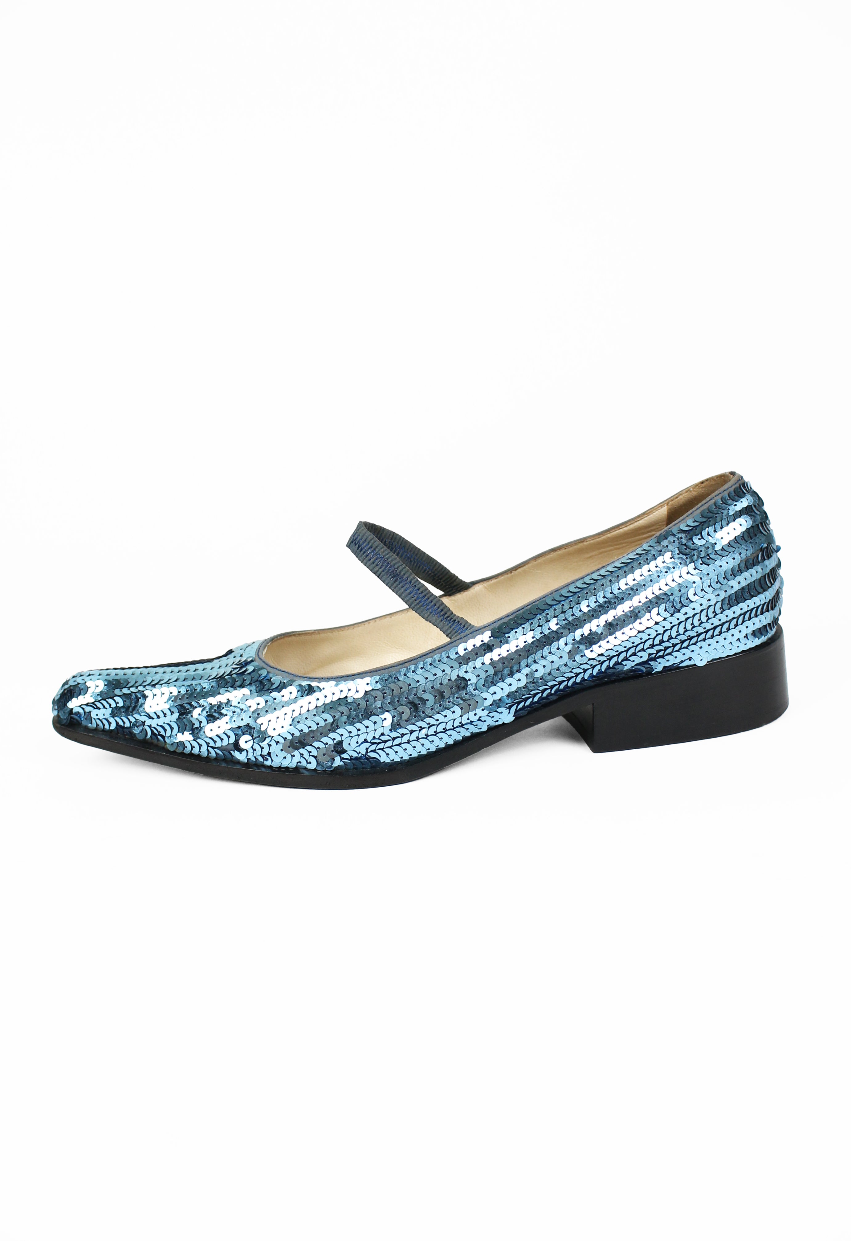 MIU MIU FW 1997 BLUE SEQUIN SHOES