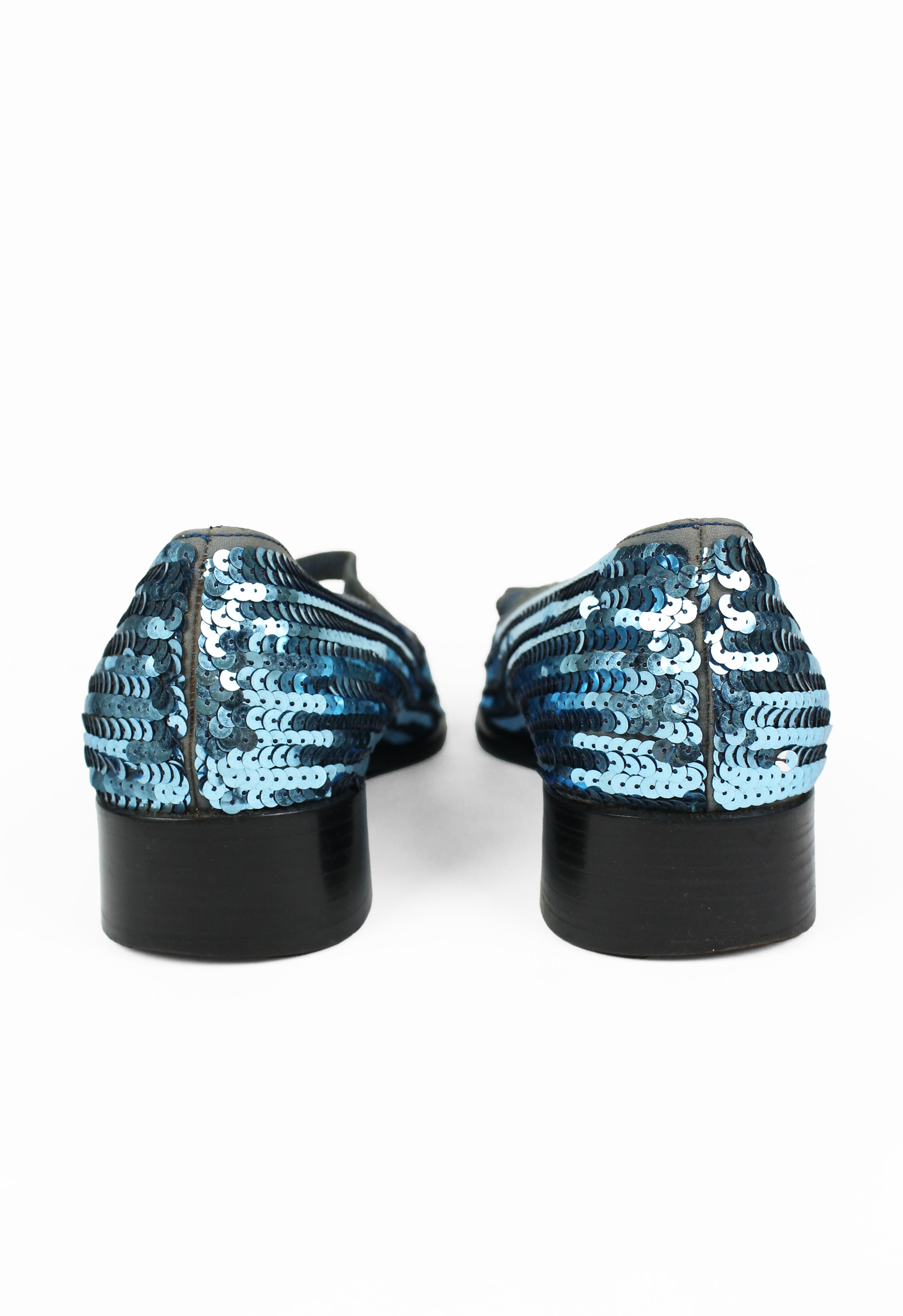 MIU MIU FW 1997 BLUE SEQUIN SHOES