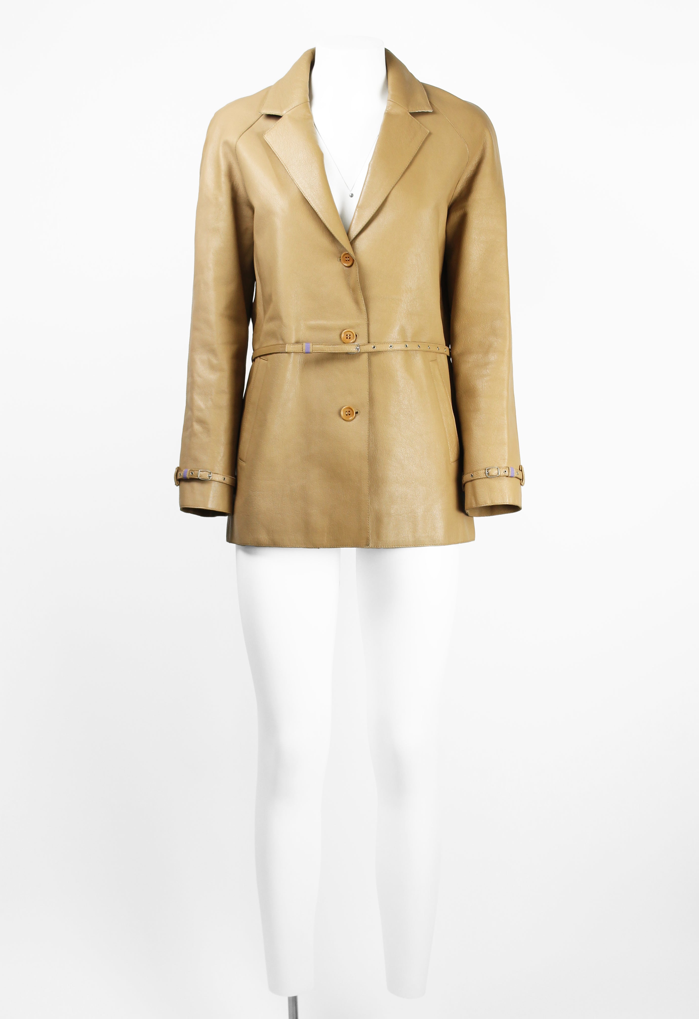 MIU MIU FW 1999 BELTED LEATHER JACKET