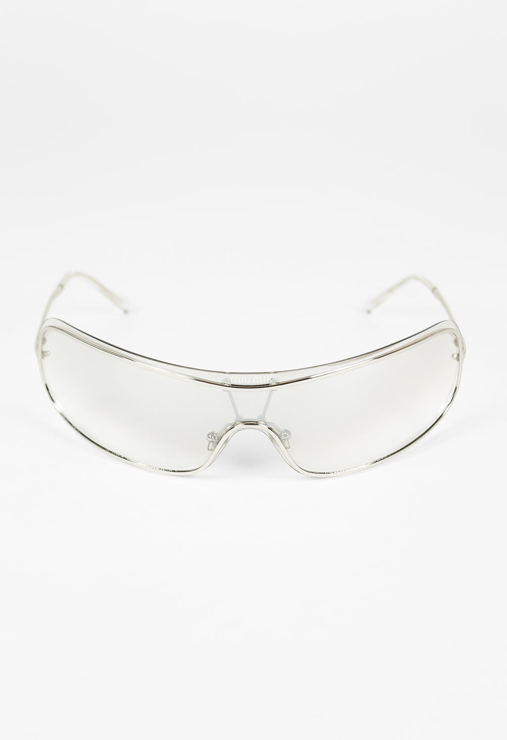 MIU MIU FW 2002 CLEAR LAYERED SHIELD SUNGLASSES