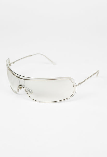 MIU MIU FW 2002 CLEAR LAYERED SHIELD SUNGLASSES