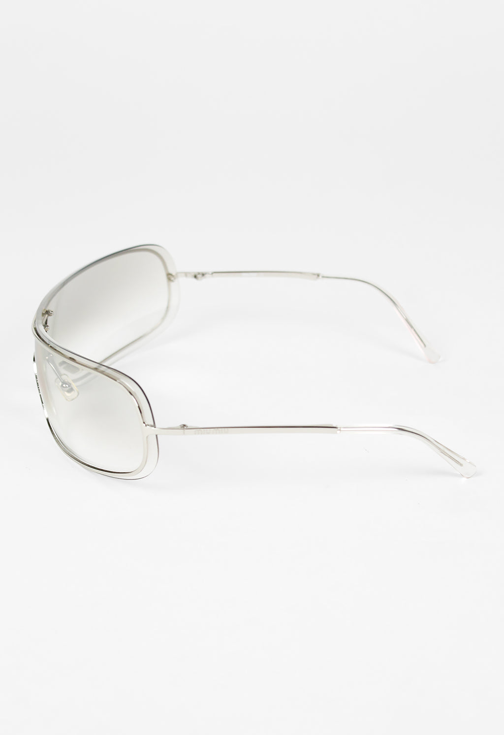 MIU MIU FW 2002 CLEAR LAYERED SHIELD SUNGLASSES