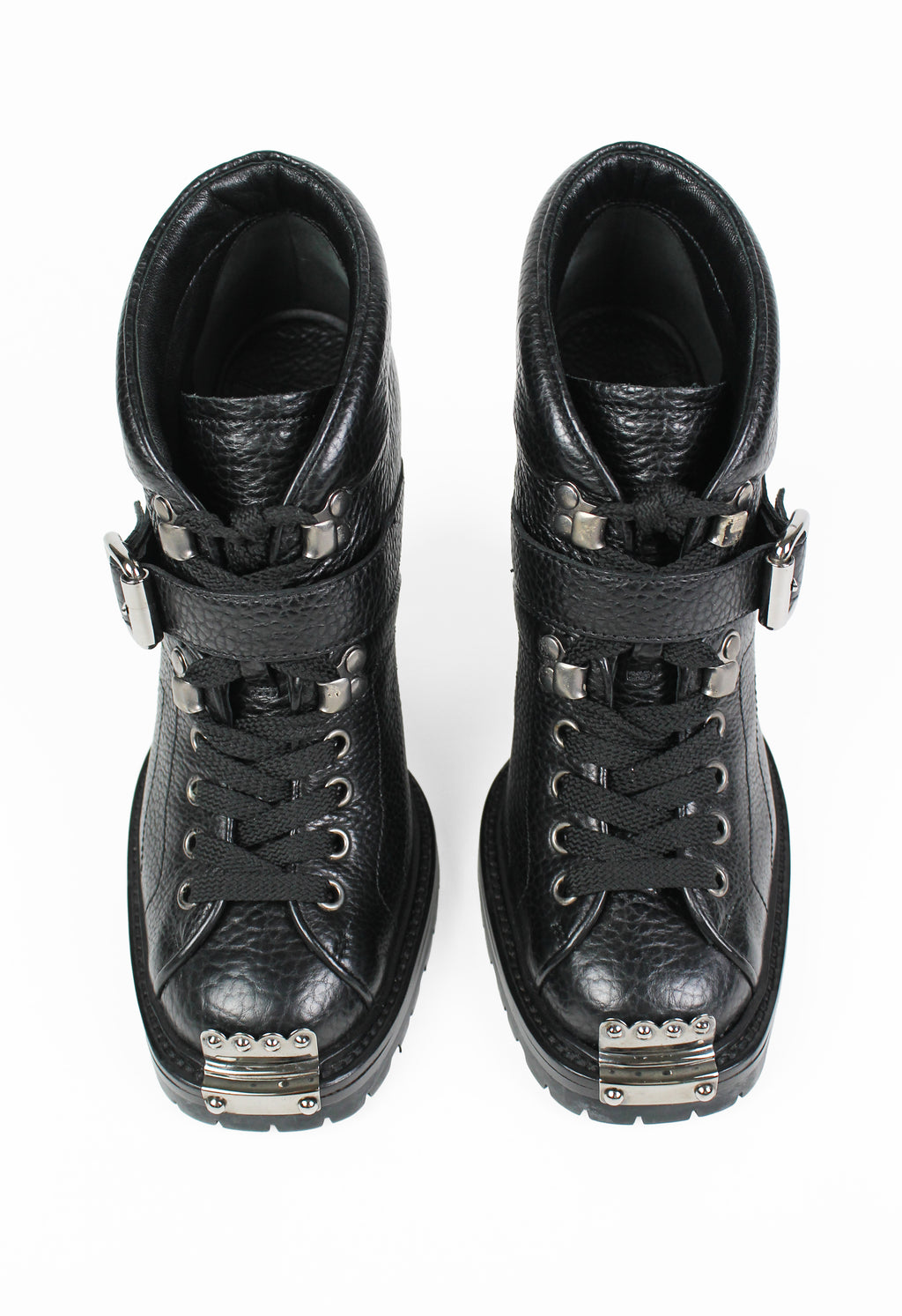 MIU MIU FW 2006 METAL TOE CAP HEELED BOOTS