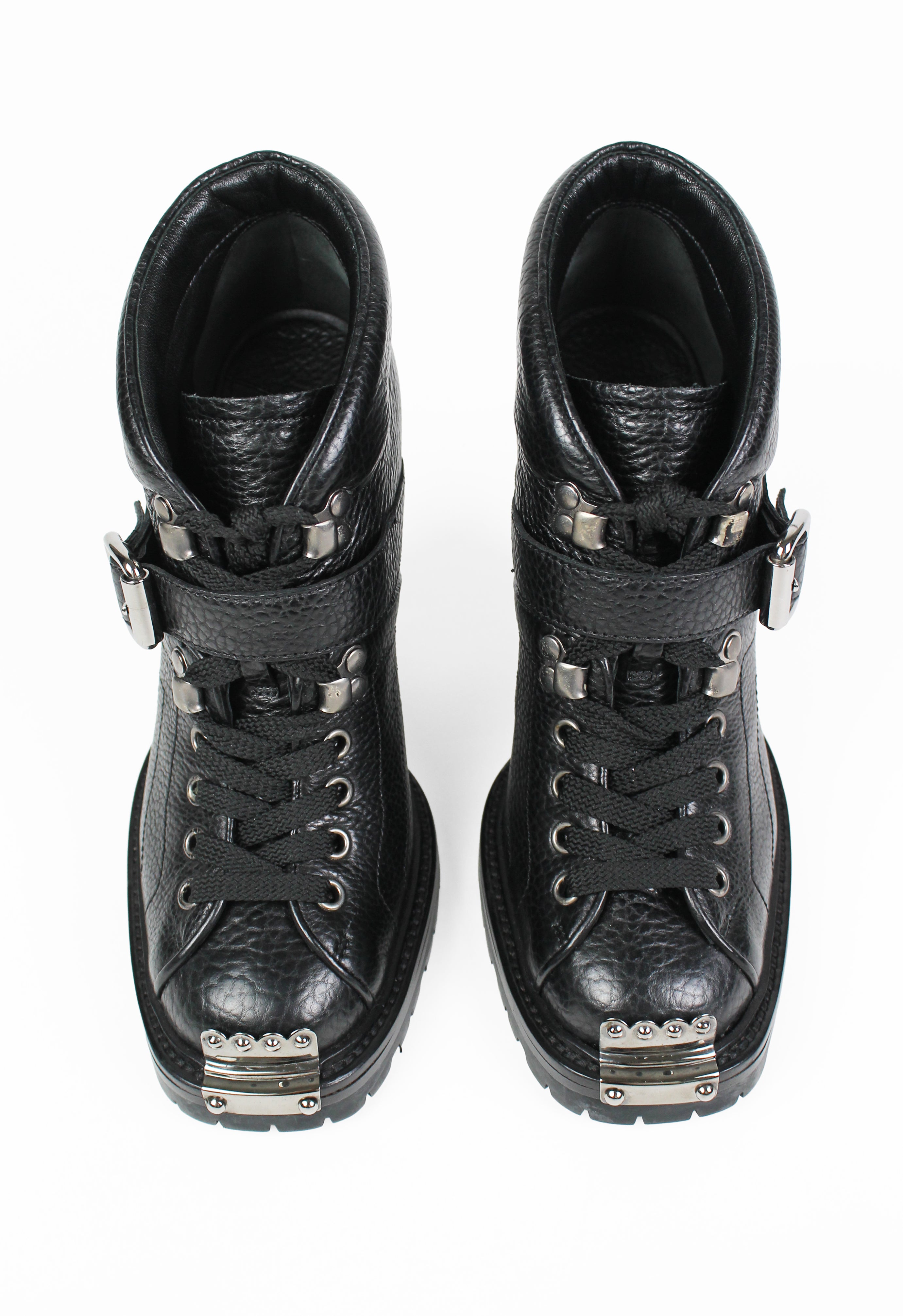 MIU MIU FW 2006 METAL TOE CAP HEELED BOOTS