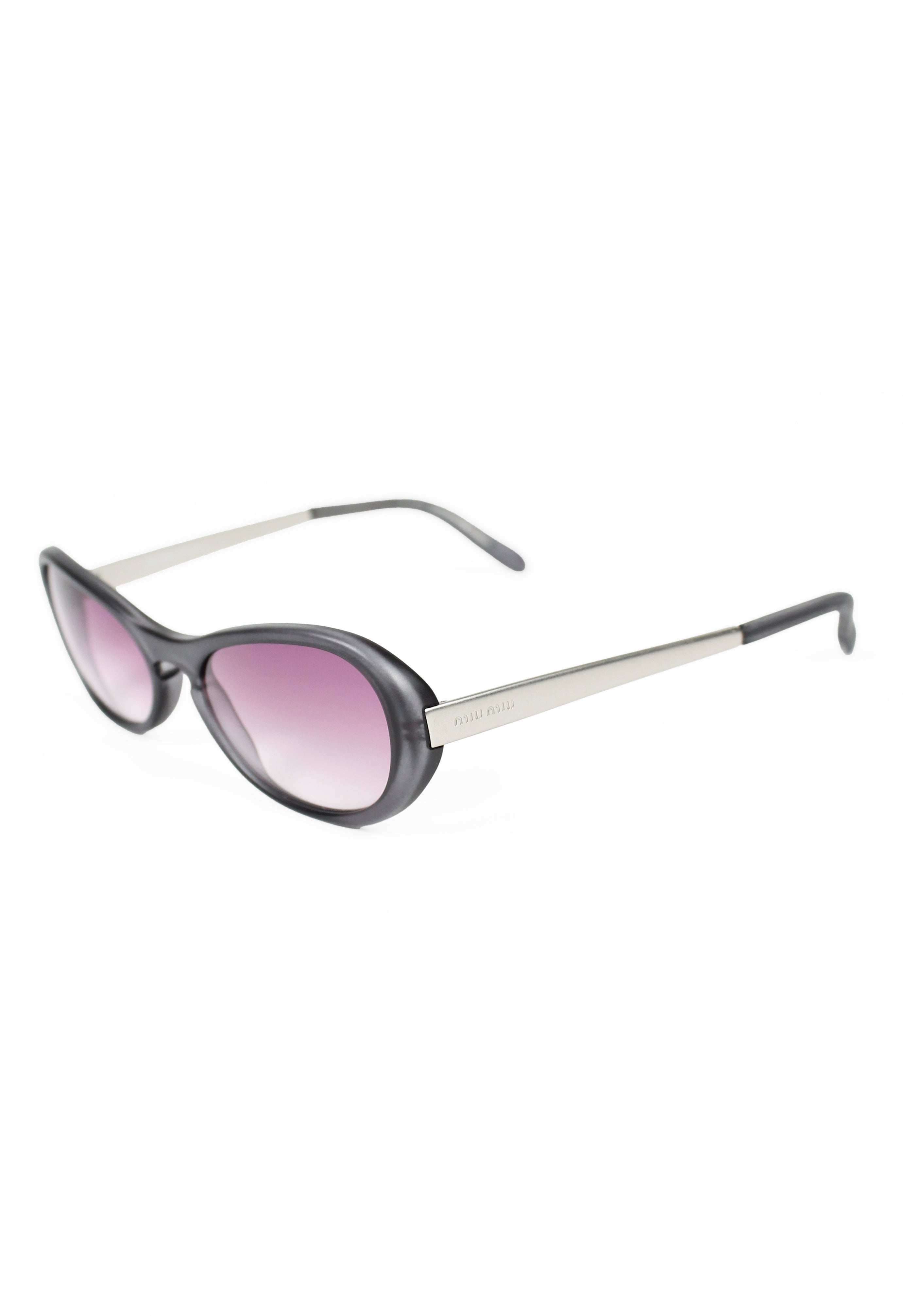 MIU MIU 2000'S GREY FROSTED SUNGLASSES