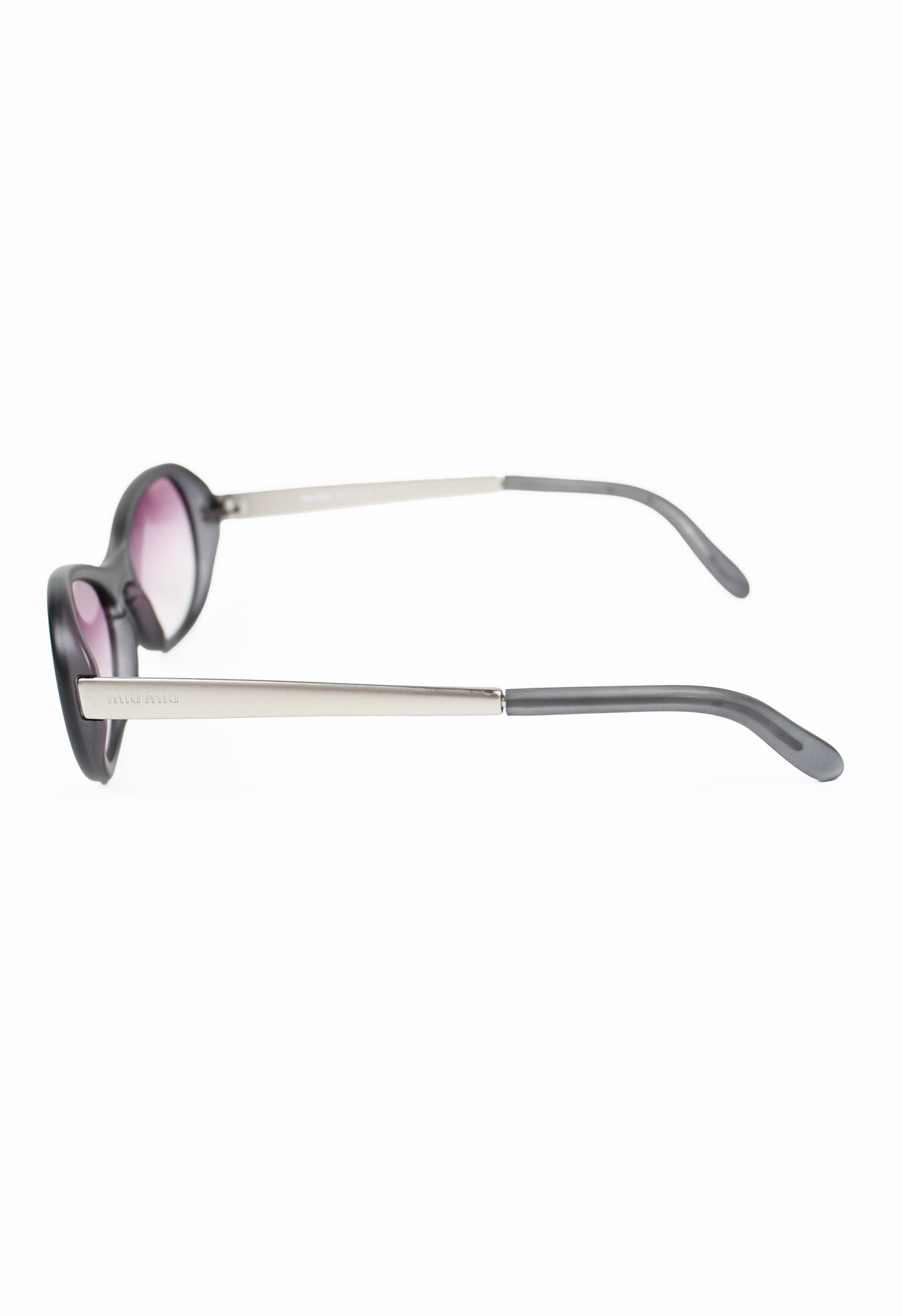 MIU MIU 2000'S GREY FROSTED SUNGLASSES