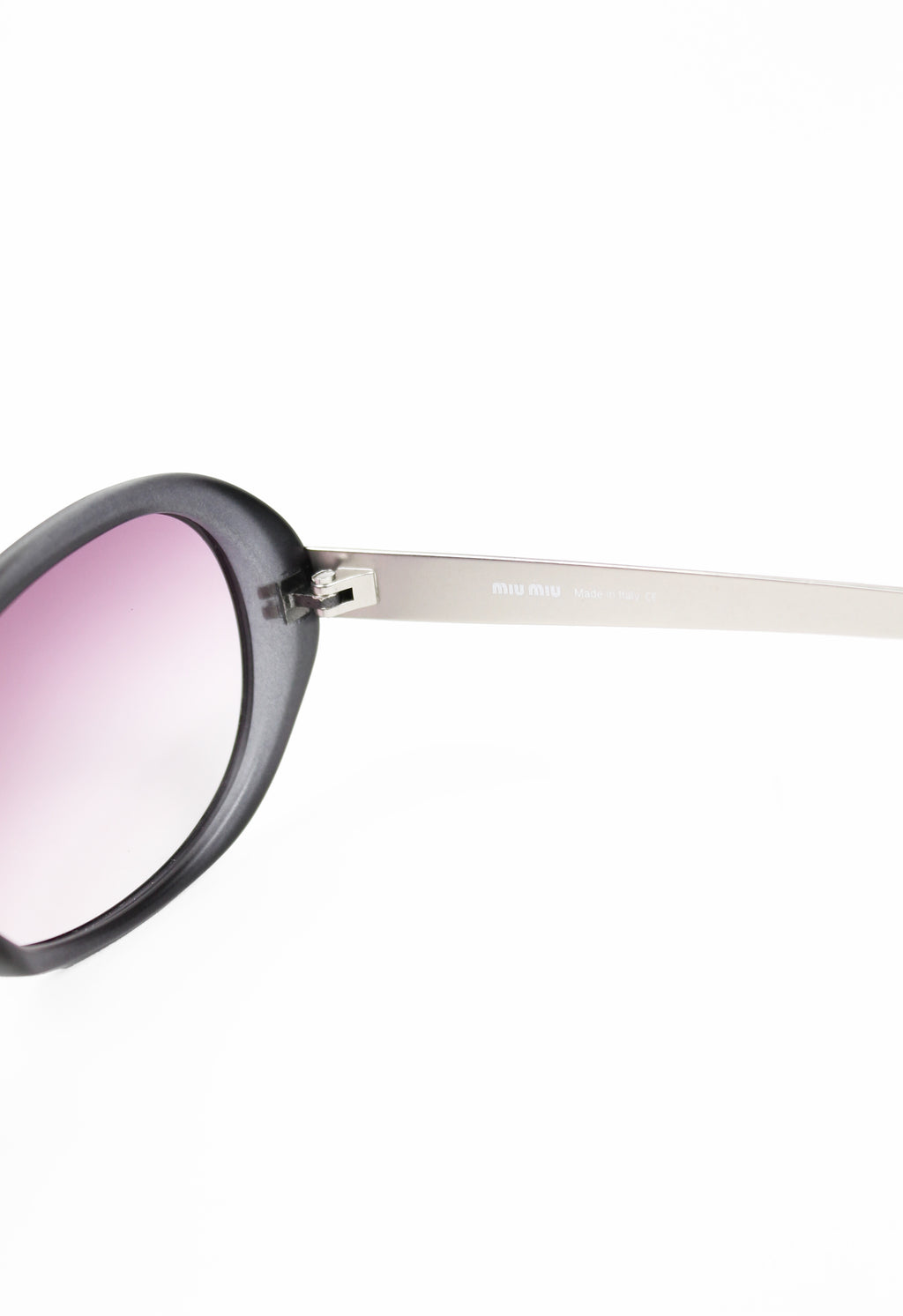MIU MIU 2000'S GREY FROSTED SUNGLASSES