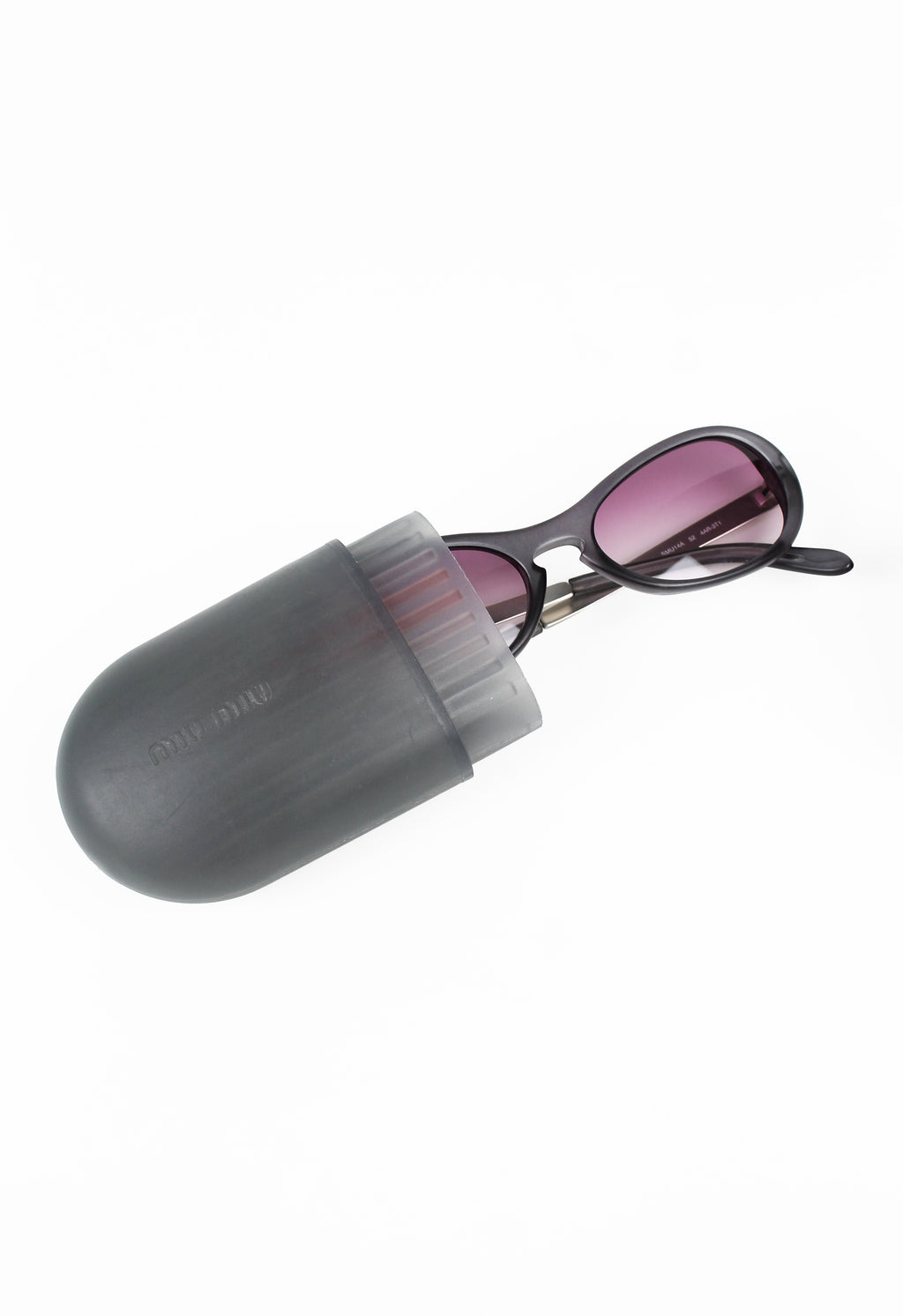 MIU MIU 2000'S GREY FROSTED SUNGLASSES