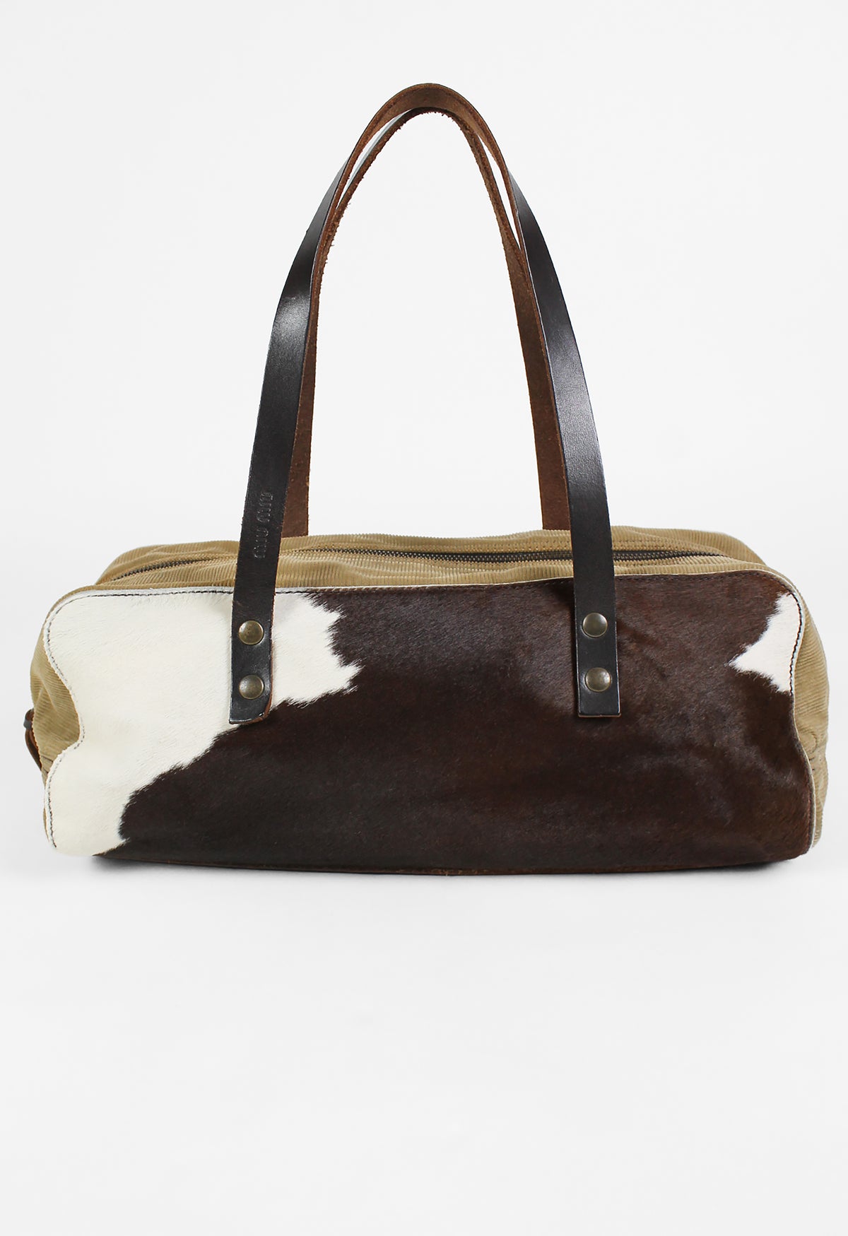 MIU MIU SS 1998 CALF HAIR AND CORDUROY SHOULDER BAG – THE 543