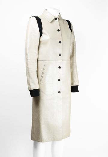 MIU MIU SS 2000 PEARLESCENT LEATHER COAT – THE 543