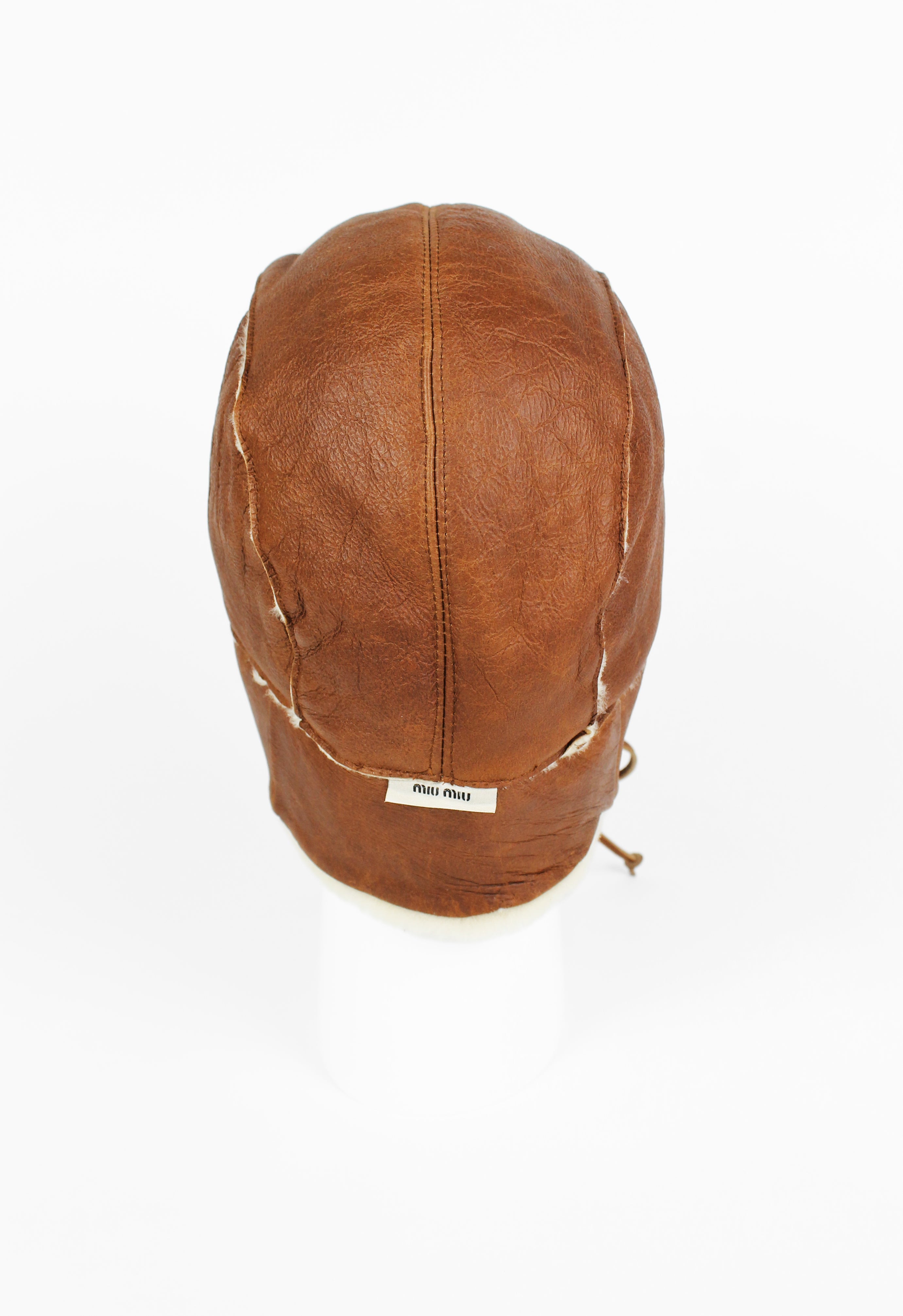 MIU MIU SHEARLING AVIATOR HAT