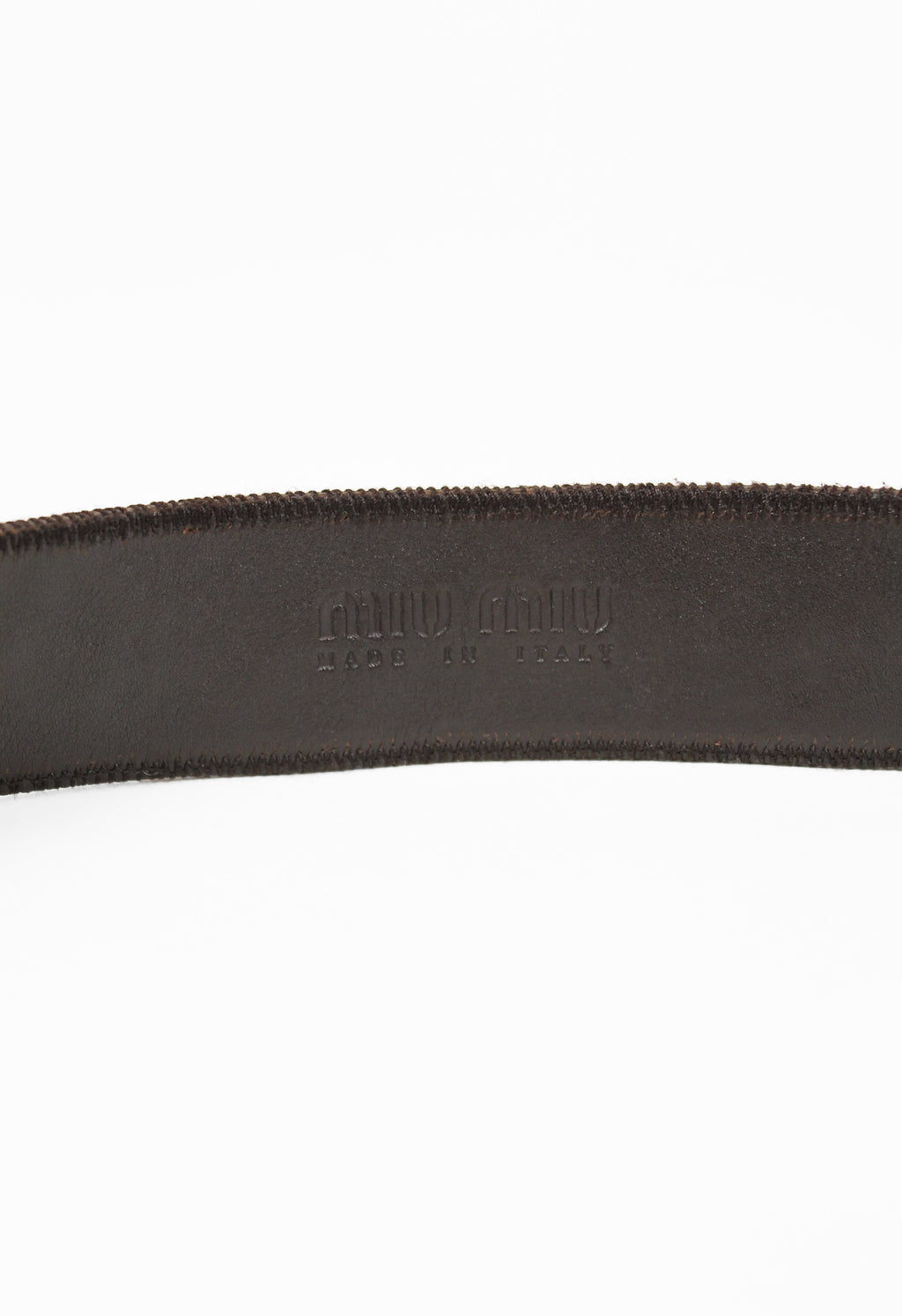 MIU MIU 2000'S STUDDED METALLIC SNAKESKIN BELT