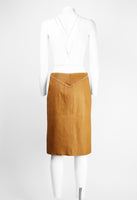MIU MIU WESTERN LEATHER WRAP SKIRT