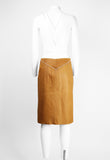 MIU MIU WESTERN LEATHER WRAP SKIRT