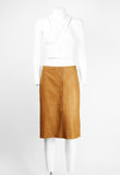 MIU MIU WESTERN LEATHER WRAP SKIRT