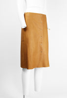 MIU MIU WESTERN LEATHER WRAP SKIRT