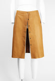 MIU MIU WESTERN LEATHER WRAP SKIRT