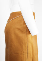 MIU MIU WESTERN LEATHER WRAP SKIRT