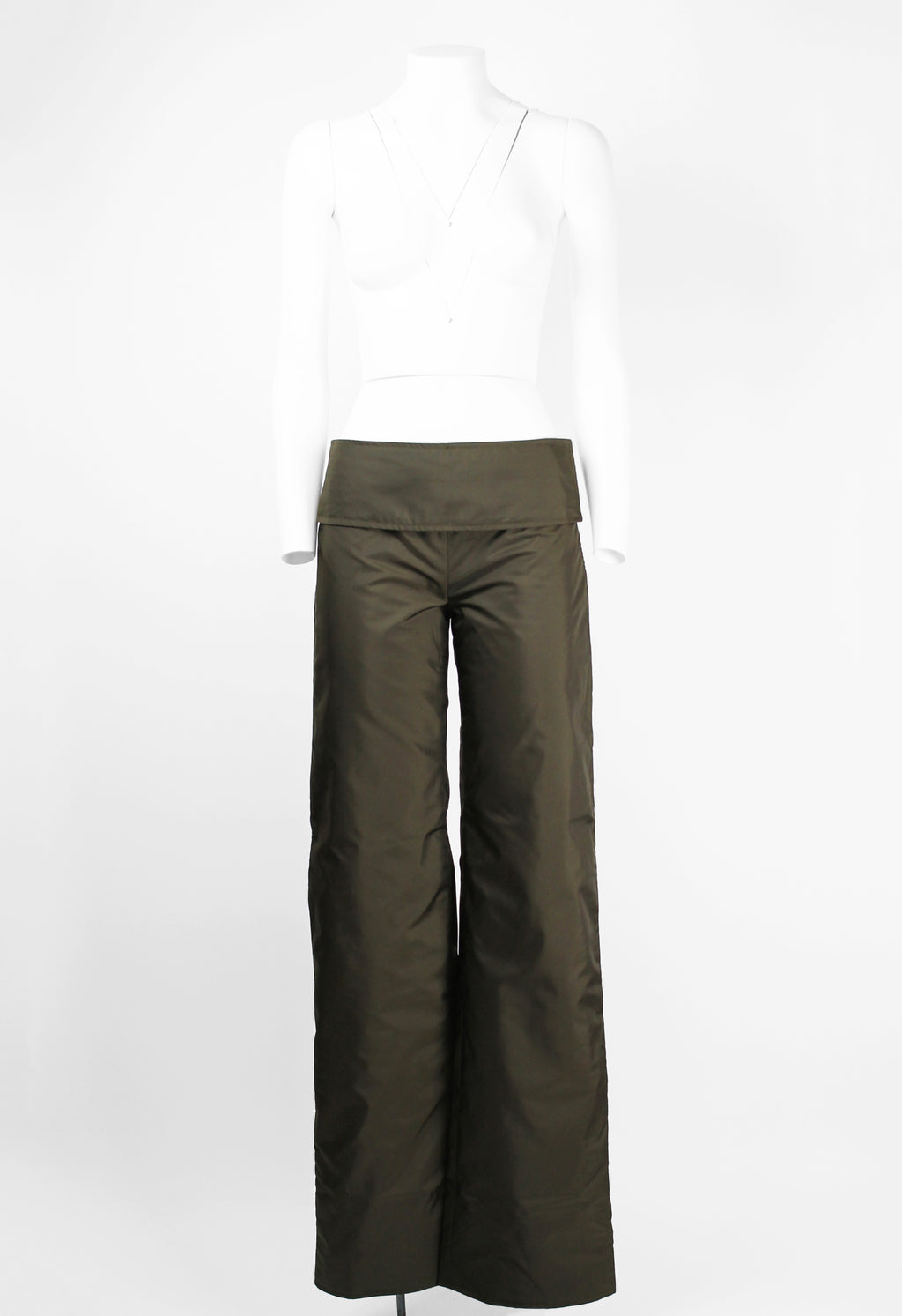 MIU MIU FW 1999 PADDED NYLON WAIST BAG TROUSERS