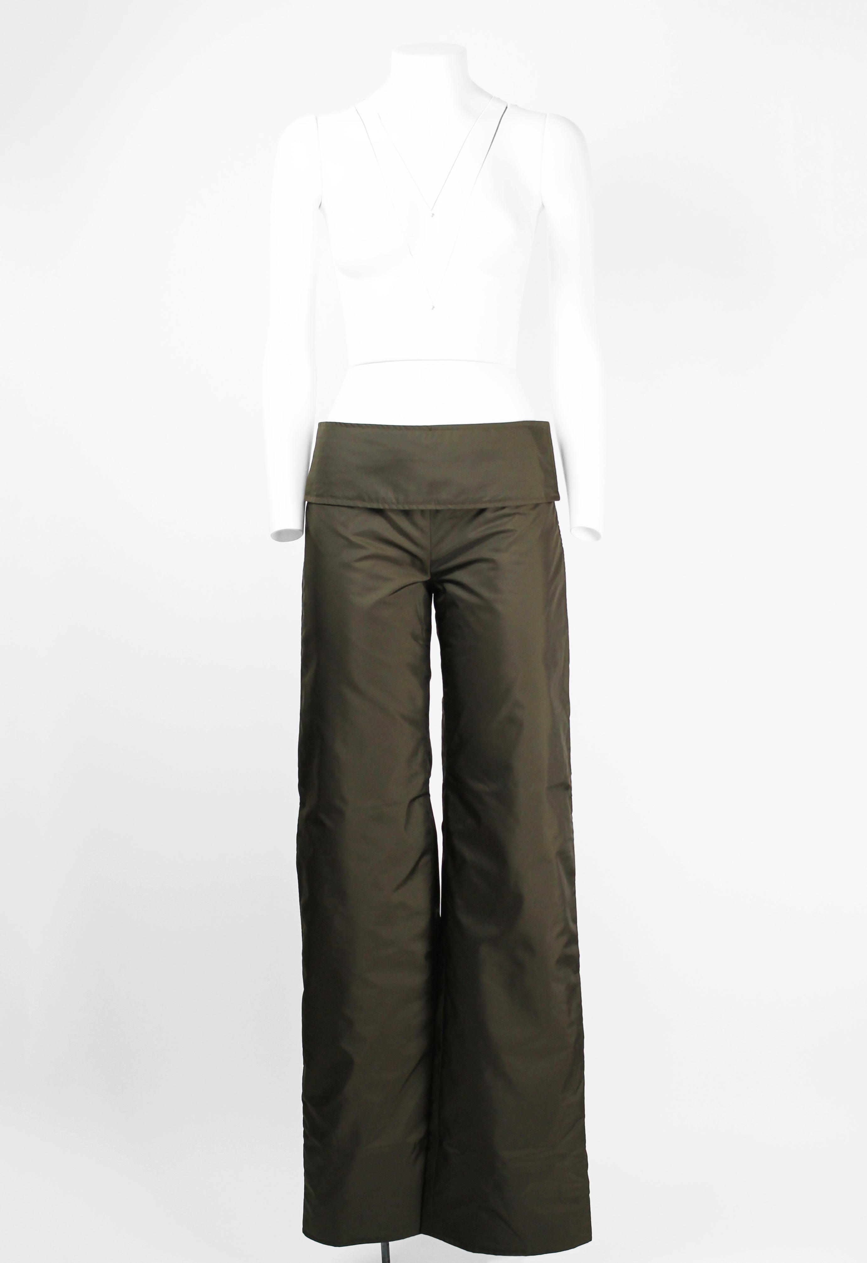 MIU MIU FW 1999 PADDED NYLON WAIST BAG TROUSERS