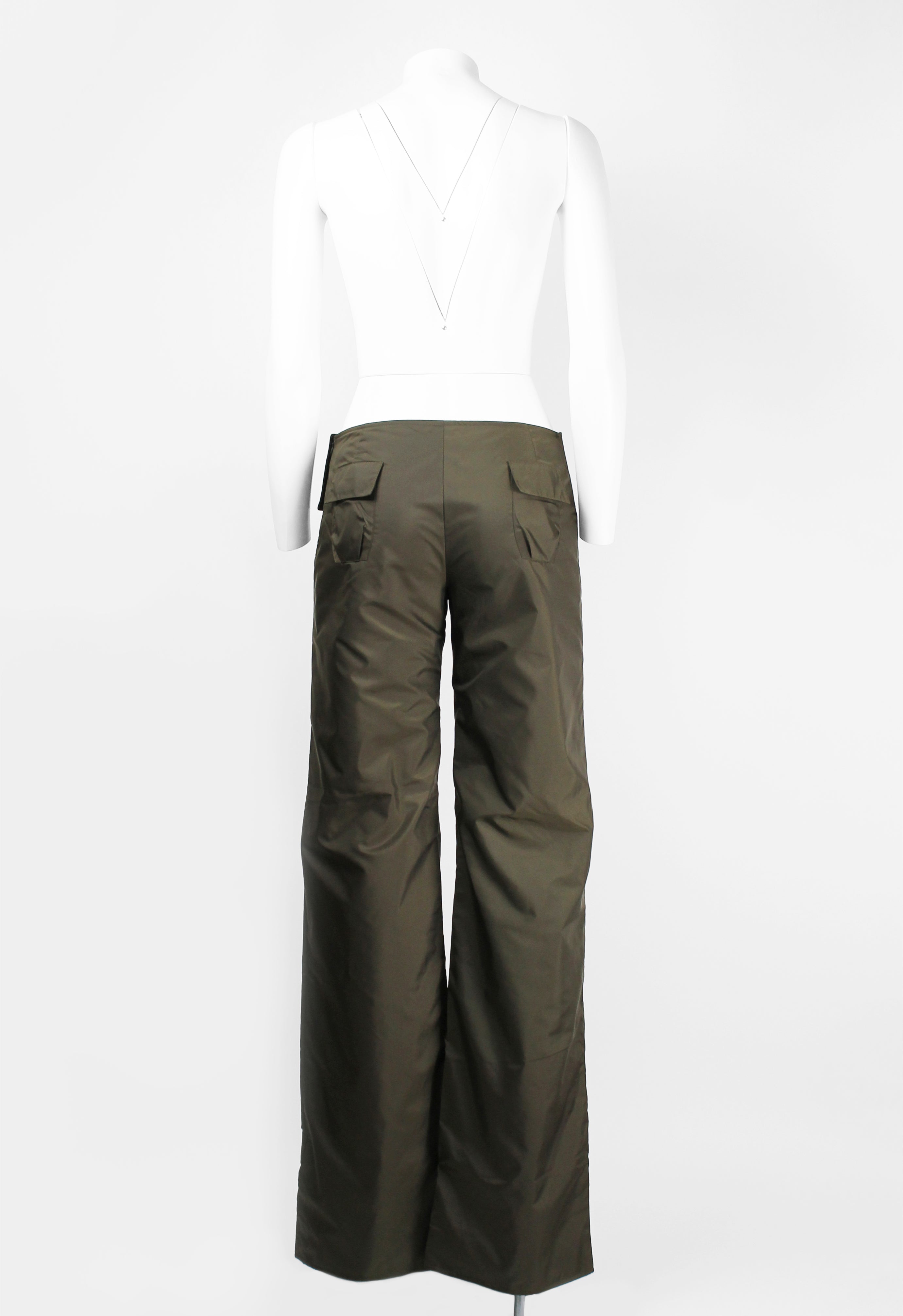 MIU MIU FW 1999 PADDED NYLON WAIST BAG TROUSERS
