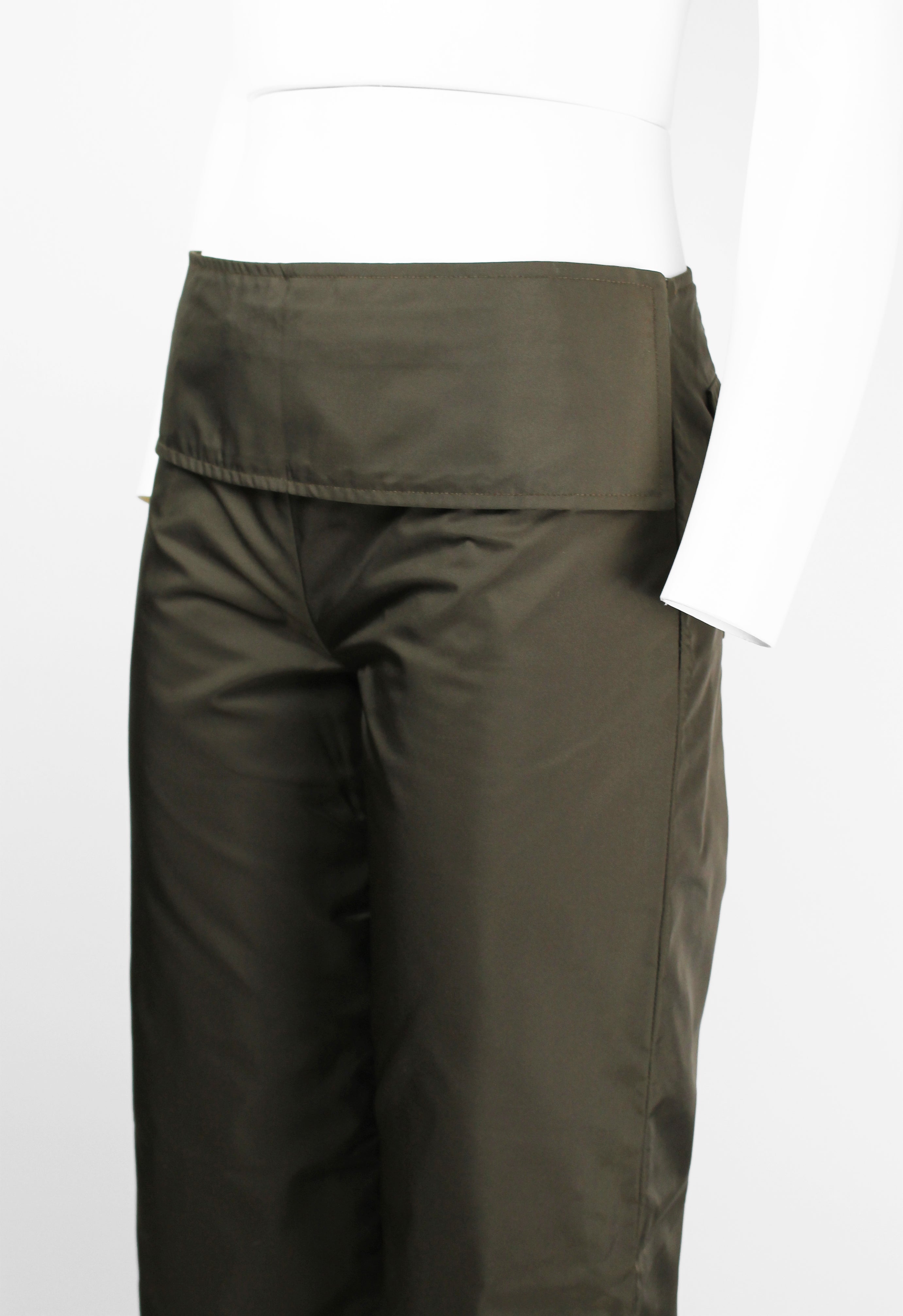 MIU MIU FW 1999 PADDED NYLON WAIST BAG TROUSERS