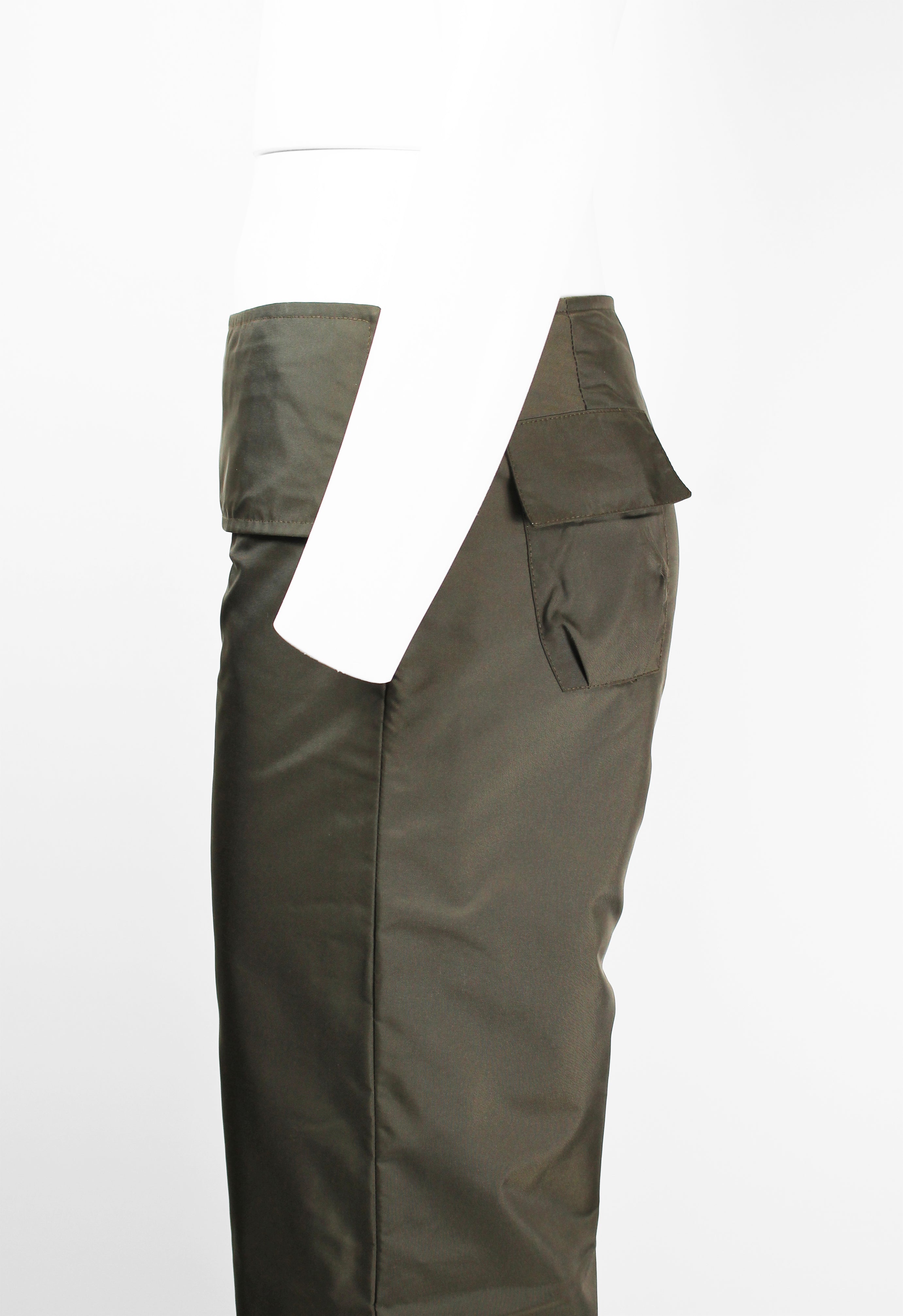 MIU MIU FW 1999 PADDED NYLON WAIST BAG TROUSERS
