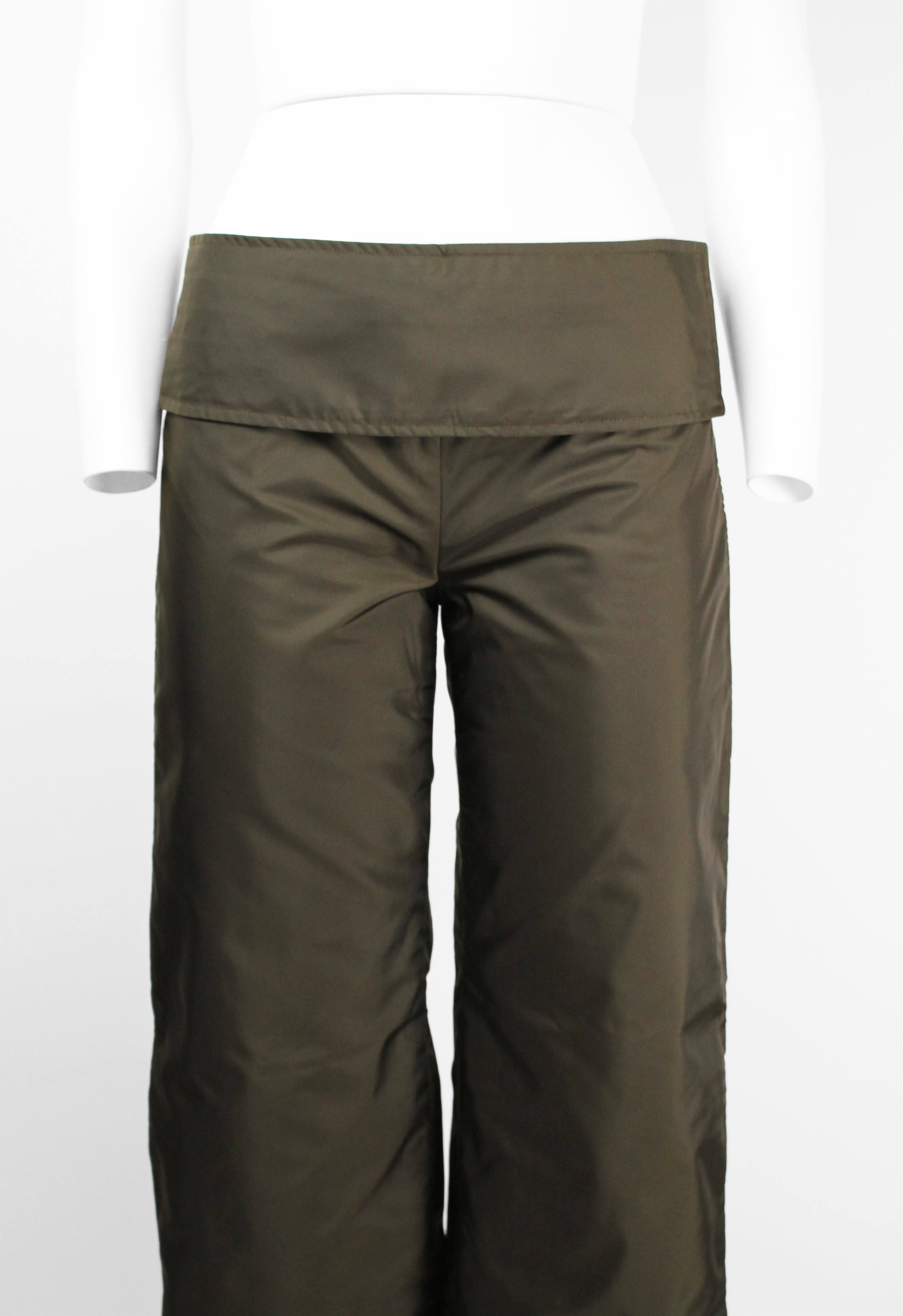 MIU MIU FW 1999 PADDED NYLON WAIST BAG TROUSERS
