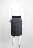 MIU MIU FW 2004 LAYERED NYLON AND WOOL SKIRT