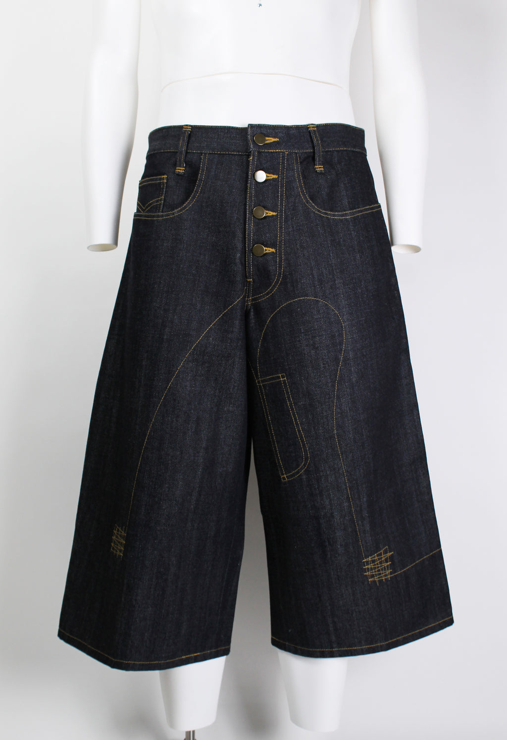 CHRISTOPHER NEMETH WIDE STITCH DESIGN SHORTS