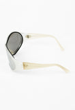 OPTICAL AFFAIRS X CHRISTIAN ROTH 1994 SILVER ALUMINIUM MASK SUNGLASSES