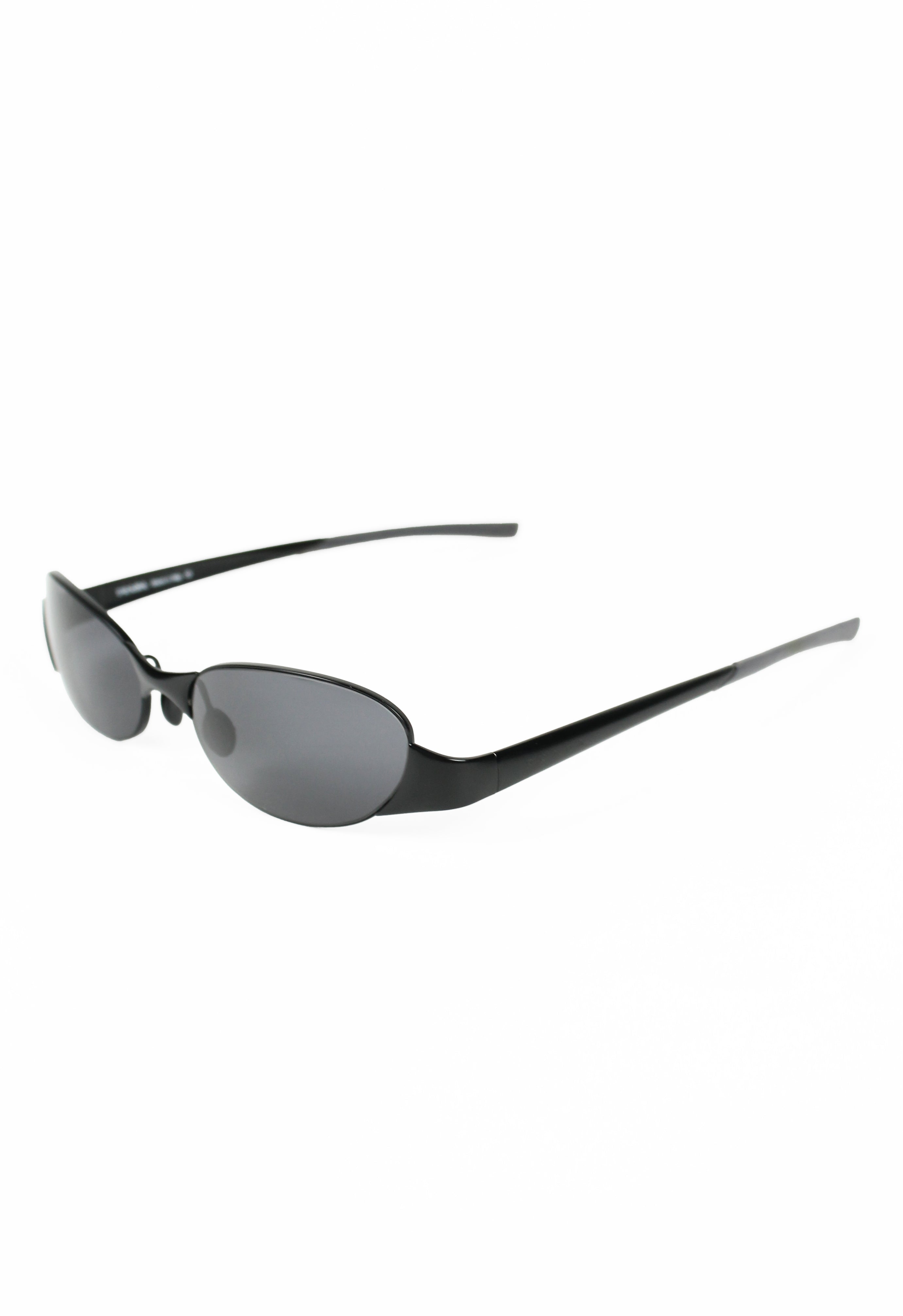 PRADA SS 2000 MATTE BLACK METAL SUNGLASSES