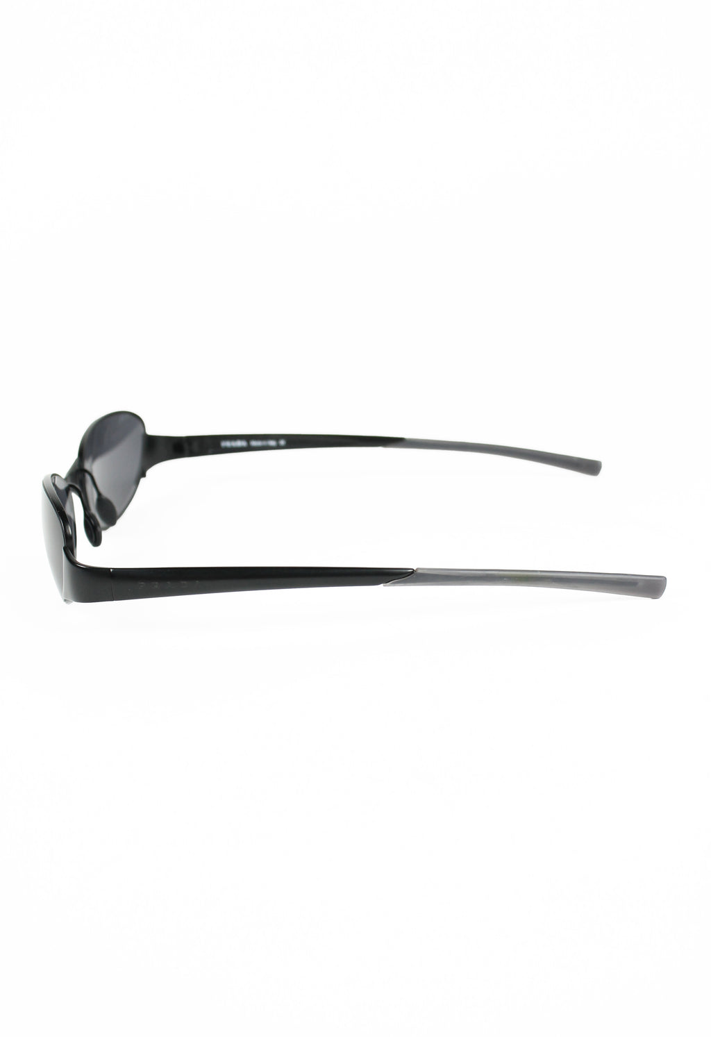PRADA SS 2000 MATTE BLACK METAL SUNGLASSES