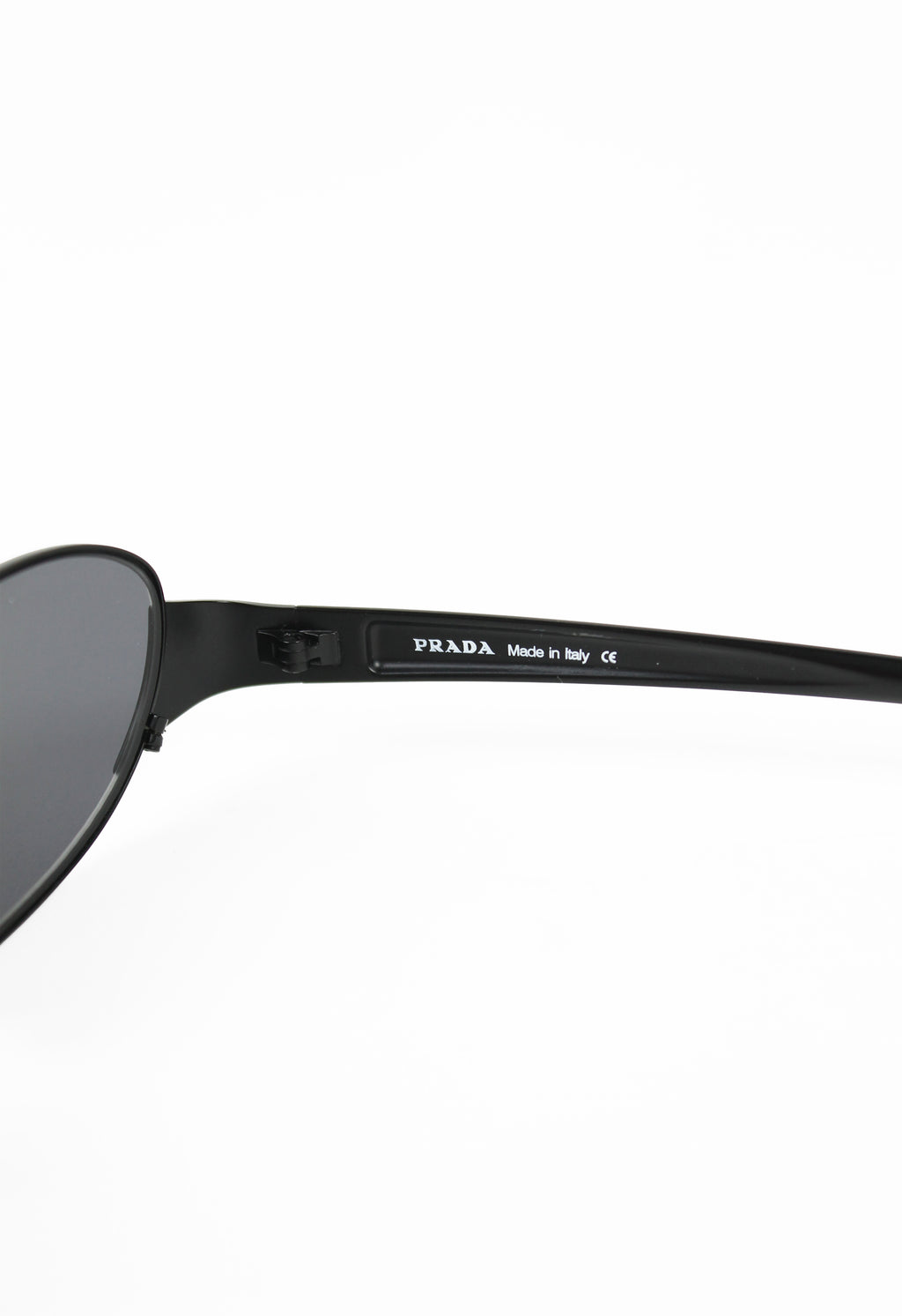 PRADA SS 2000 MATTE BLACK METAL SUNGLASSES