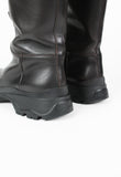 PRADA TALL BROWN LUG SOLE BOOTS
