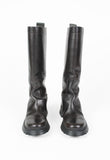 PRADA TALL BROWN LUG SOLE BOOTS