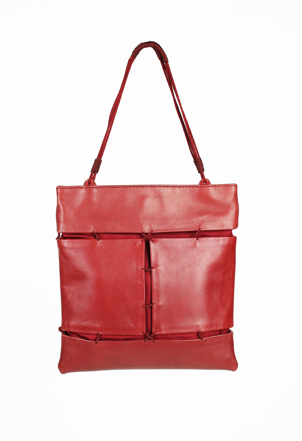 PRADA FW 1998 RED LEATHER SUSPENDED MINI BAG