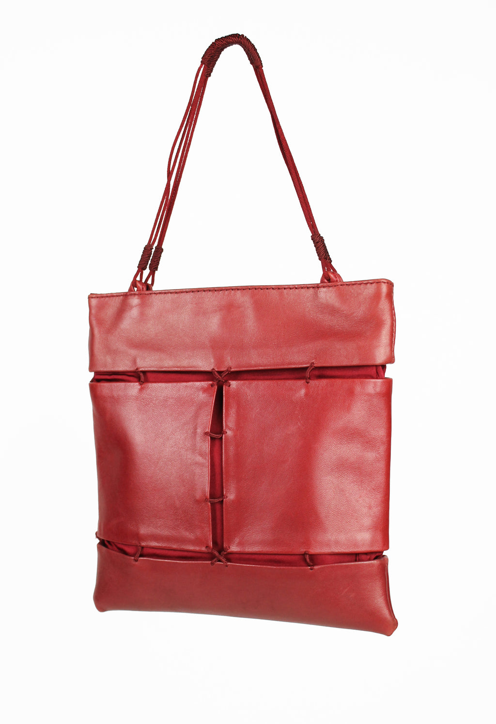 PRADA FW 1998 RED LEATHER SUSPENDED MINI BAG
