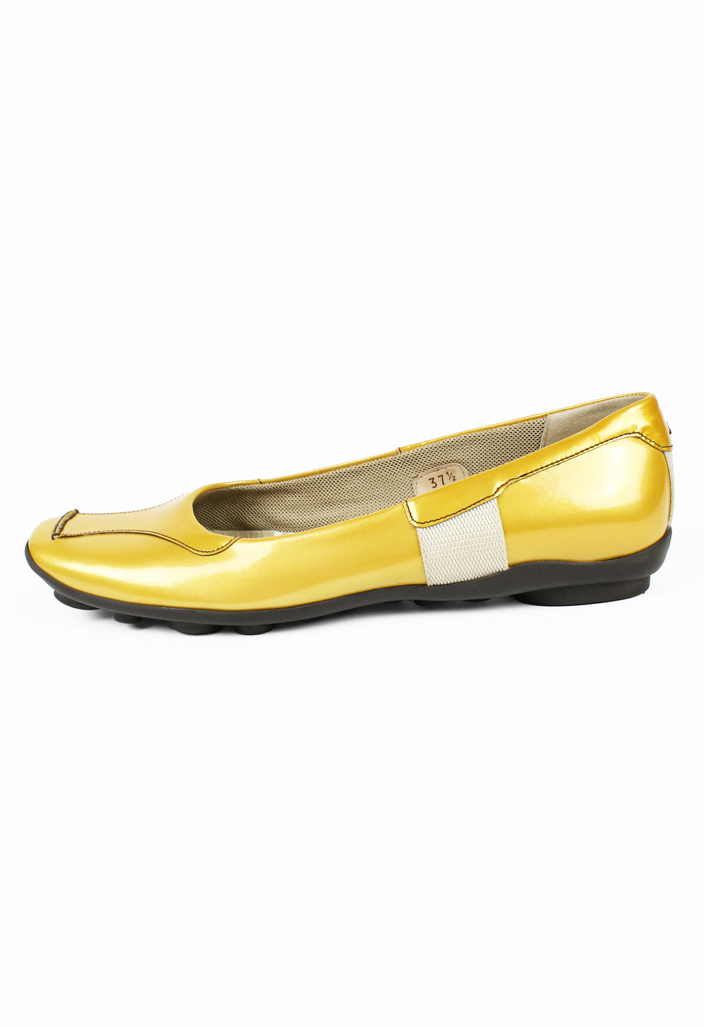 PRADA FW 1999 GOLD PATENT HYBRID BUBBLE SOLE SHOES