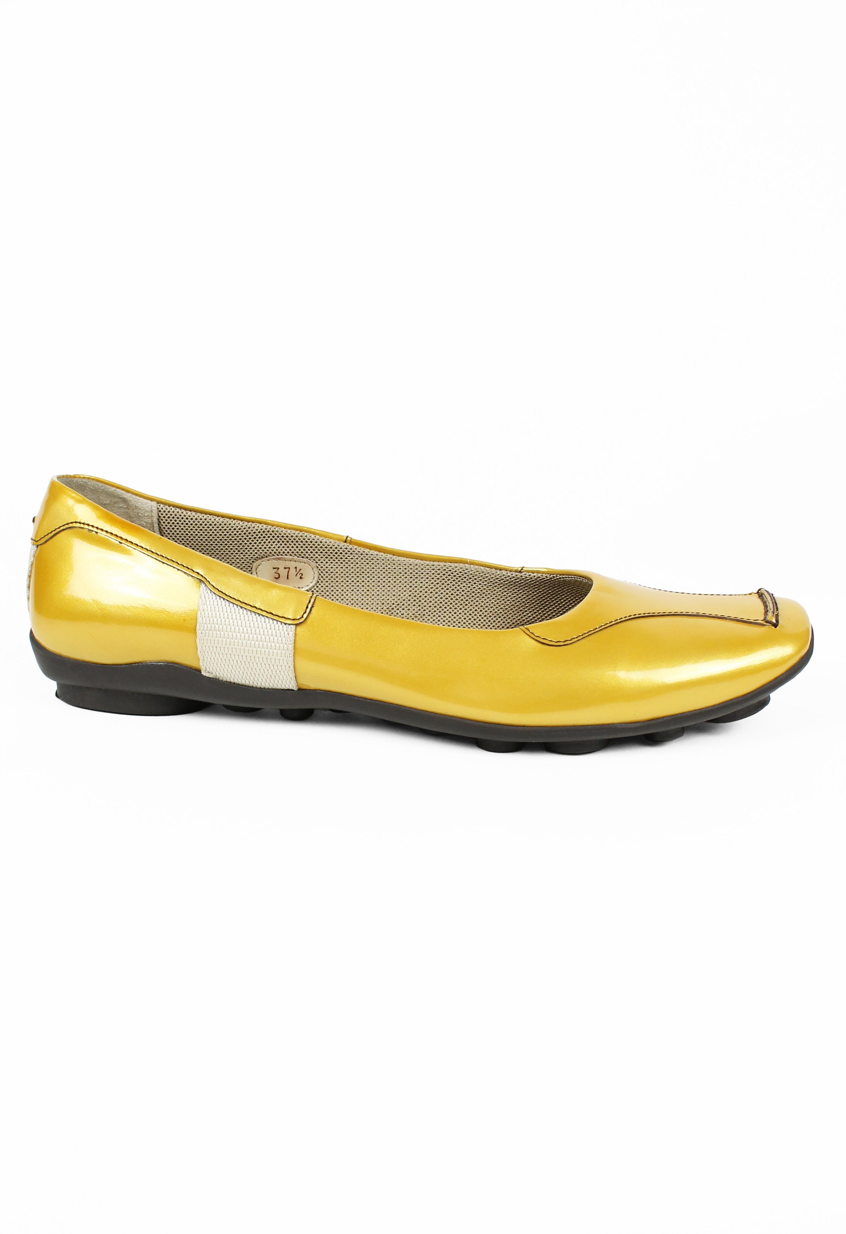 PRADA FW 1999 GOLD PATENT HYBRID BUBBLE SOLE SHOES