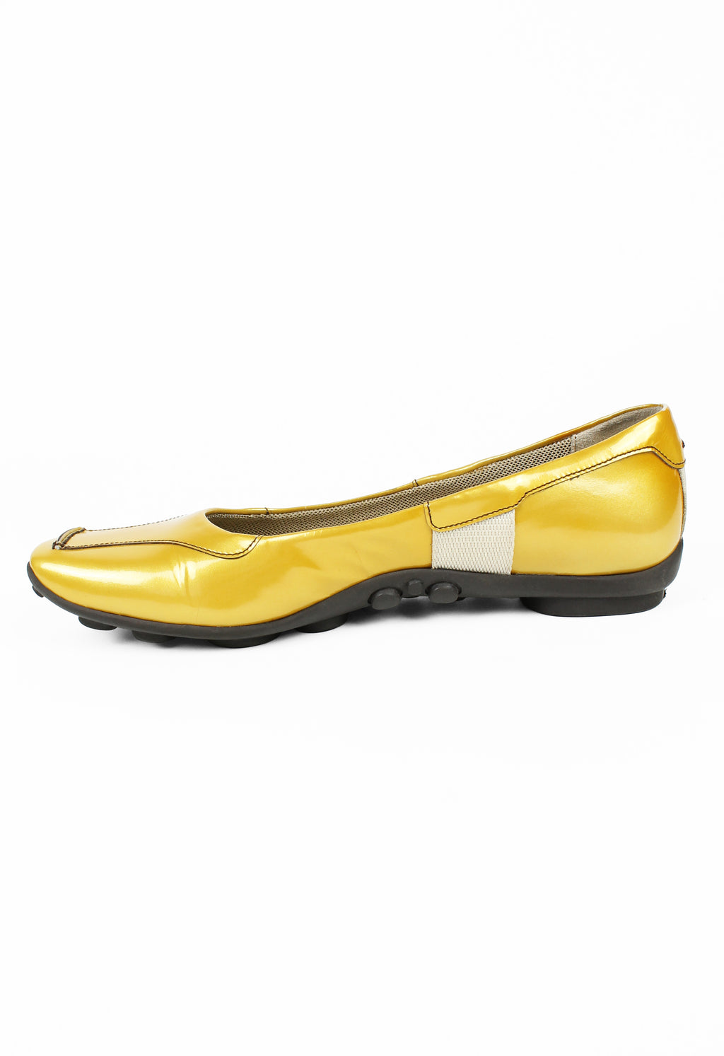 PRADA FW 1999 GOLD PATENT HYBRID BUBBLE SOLE SHOES