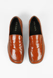 PRADA FW 1999 ORANGE PATENT LOAFERS