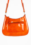 PRADA FW 1999 PATENT ORANGE POCKET SHOULDER BAG