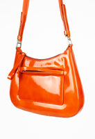 PRADA FW 1999 PATENT ORANGE POCKET SHOULDER BAG