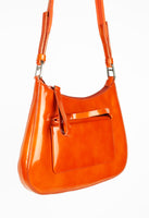 PRADA FW 1999 PATENT ORANGE POCKET SHOULDER BAG
