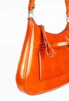 PRADA FW 1999 PATENT ORANGE POCKET SHOULDER BAG